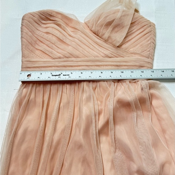 Amsale Evening Dress Long One Shoulder Powder Pink Size 2 - Picture 9 of 12